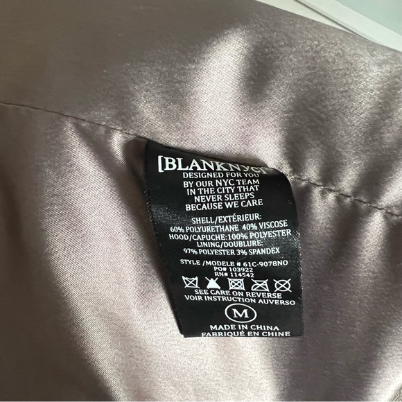 Women’s Blank NYC Faux Leather Jacket Brown Medium - Picture 15 of 17